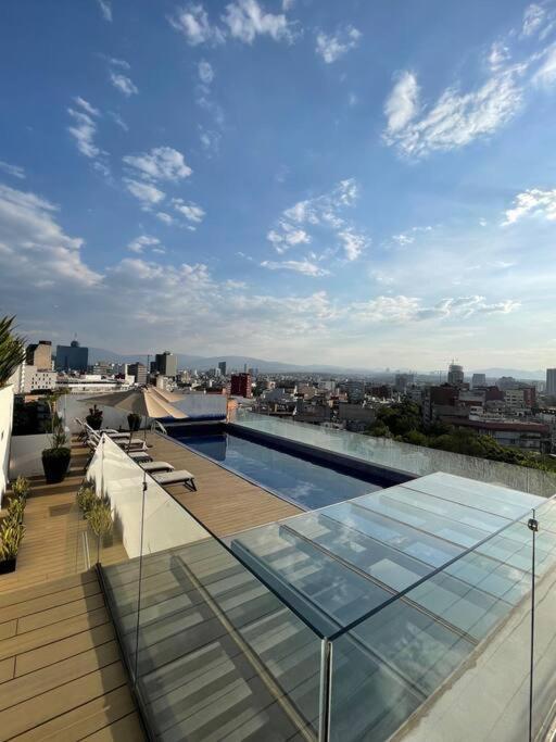 Depto Con Alberca Zona Condesa Cidade do México Exterior foto